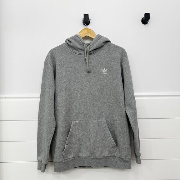 Men’s Adidas Gray Pullover Hoodie Sweatshirt Size M - Picture 1 of 6